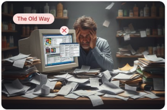 Manual pharmacy billing and inventory management - time consuming and error prone